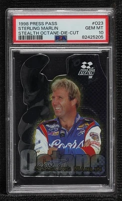 1998 Press Pass Stealth Octane Die-Cut Sterling Marlin #O23 PSA 10 GEM MT - Image 1 of 2