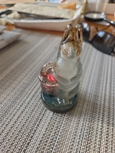 Contenedor de tarro de caramelo Victory Glass Rabbit 1930 antiguo conejito de Pascua - Imagen 1 de 10