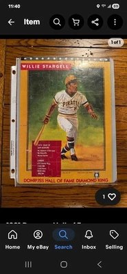 Tarjetas rompecabezas Donruss enmarcadas listas para colgar Yastrzemski Stargell & Spahn enmarcadas Foto 1 de 3