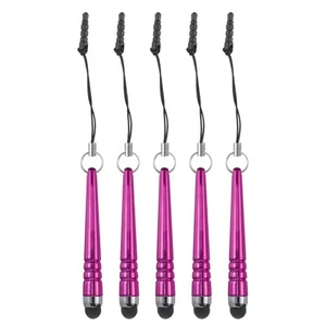 5pcs Metallic Stylus Pen for Touch Screens Metal Capacitive Pens, Rose Red - Zdjęcie 1 z 8