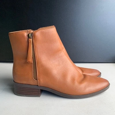Naturalizer Robyn кожаный ботинок женский размер 8,5 английский чай коричневый ботильоны - Изображение 1 из 4