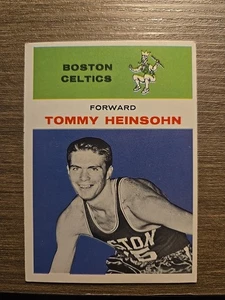 1961-62 Fleer Tommy Heinsohn #19 VG Very Nice Centering Boston Celtics Crease  - Picture 1 of 3
