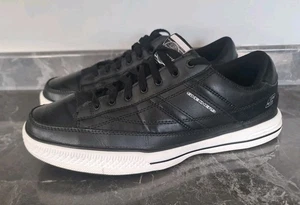 Skechers Arcade Chat Trainers Mens UK 9 Memory Foam Trainers Black/White - Picture 1 of 13