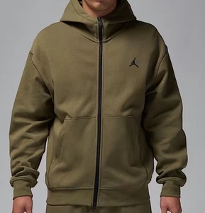 Sudadera con capucha Air Jordan Dri-Fit deportiva aro polar cremallera talla pequeña hombre oliva FV8602 $110 - Imagen 1 de 7