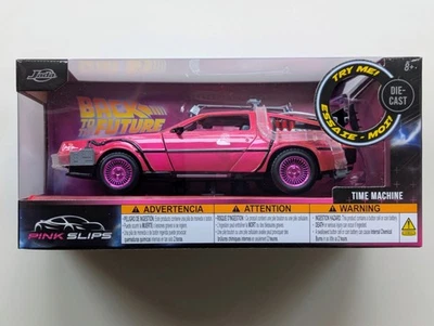 Jada 1/24 Back to the Future DeLorean Time Machine *PINK CHASE* BTTF Pink Slips - Image 1 of 4