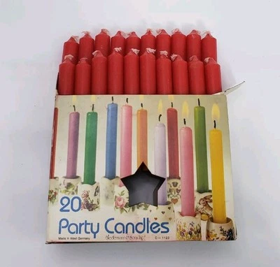 Velas Timbre Vintage Biedermann Rojo 3.75" 20pk Nuevo de Lote Antiguo Foto 1 de 4