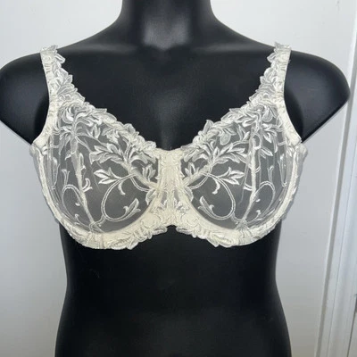 SOMA Elegante Sujetador Floral Encaje Con Aros Marfil Lencería 34DD Sensual Encaje Foto 1 de 4