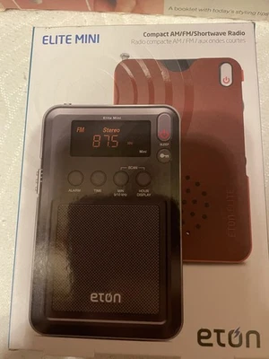 Mini receptor de radio portátil Eton Elite Am Fm onda corta naranja LCD Foto 1 de 4
