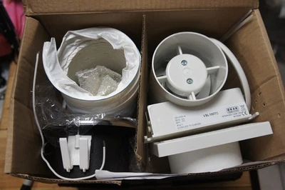 New Manrose Intervent VSL100TC Shower Extractor Fan Light Timer White/Chrome - Image 1 of 3