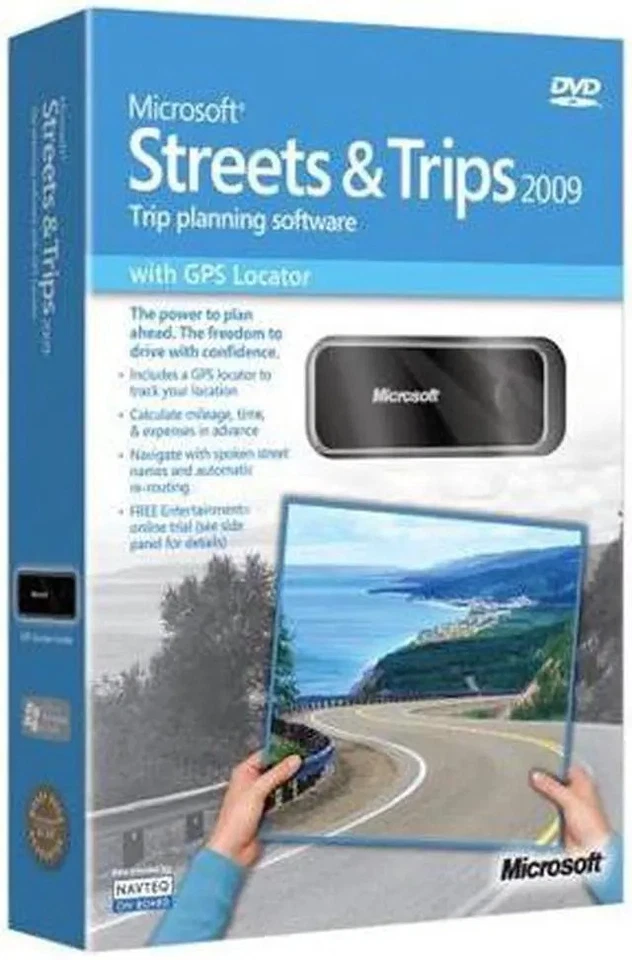 微软 Streets & Trips 2009 带 GPS 定位器迷你盒 — 第 1/2 张图片