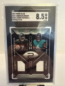 2023 Panini Black Dusk 2 Dawn Bijan Robinson/Tank Bigsby RC Patch 4/25 SGC 8.5 - Picture 1 of 2