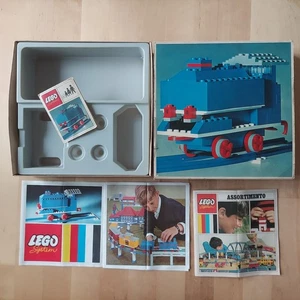 BOX SCATOLA LEGO Locomotive with Motor 112-2 Locomotiva Treni + Brochure 1966 - Picture 1 of 15