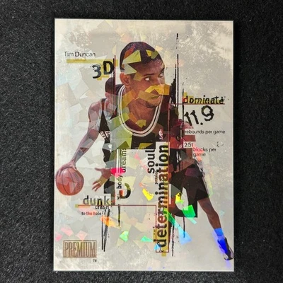 Skybox Premium 1998-99 Tim Duncan 3D #8 DDD Spurs Salón de la fama Foto 1 de 2