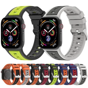 Silicone Wrist Band For Apple Watch Ultra 49mm Series 10 9 8 7 6 5 4 3 SE Strap - Picture 1 of 37