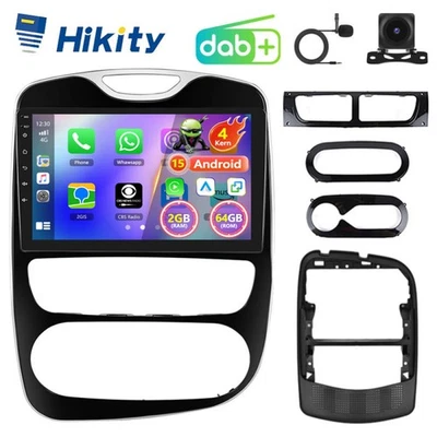 DAB+ 10,1" CarPlay Android 15 Autoradio Für Renault Clio 4 GPS Navi WIFI FM RDS - Bild 1 von 4