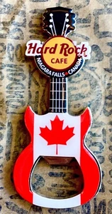2022 HARD ROCK CAFE NIAGARA FALLS CANADA FLAG BOTTLE OPENER GUITAR MAGNET - Picture 1 of 1