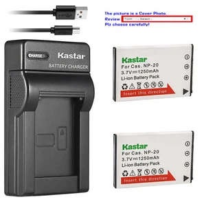 Kastar Battery Slim Charger for Casio NP-20 BC-11L & Casio Exilim EX-Z8 EX-Z60 - Picture 1 of 11