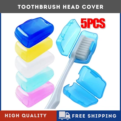 5pcs Portable Toothbrush Head Cover, Toothbrush Protector Cap Holder. - Image 1 of 4