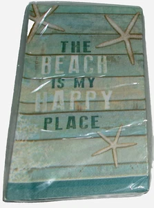 COASTAL GUEST NAPKINS ~ 20 ct ~ 2 Ply ~ 15 2/3" X 11 2/3" ~ HAPPY PLACE - Picture 1 of 1