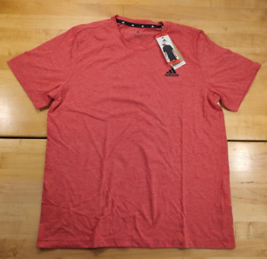 Adidas Men's Aeroready Primegreen Crew Neck Short Sleeve T Shirt Medium  Red