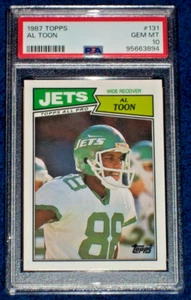 1987 Al Toon #131 Topps PSA 10 New York Jets - Picture 1 of 3