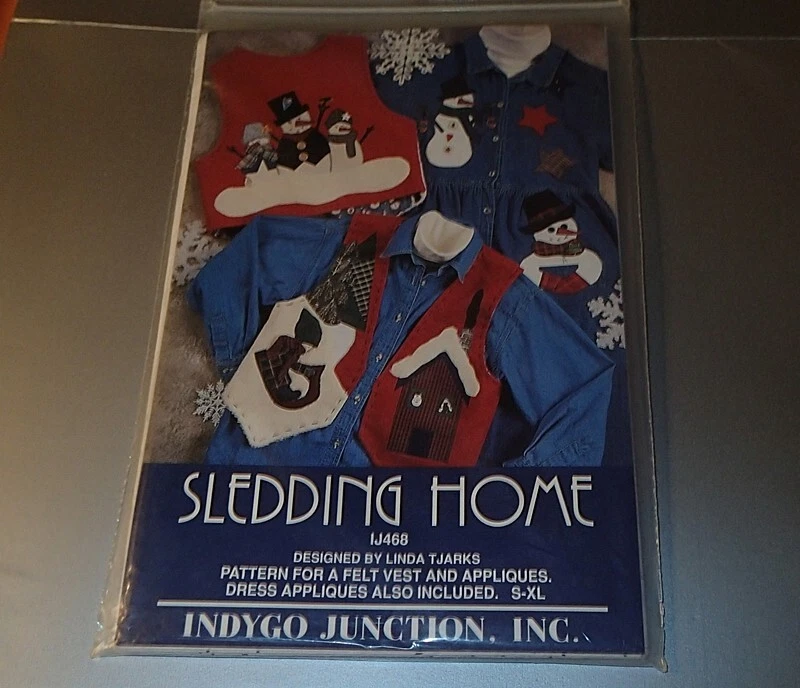 INDYGO JUNCTION PATTERN ~ SLEDDING HOME ~ MISSES DRESS VEST ~ 1997 *UNCUT - Image 1 of 1