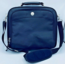 Dell Laptop Briefcase Bag Messenger Black Nylon Padded Portfolio Attaché Case