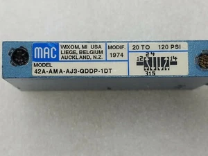 MAC 24VDC Double Acting Solenoid Valve 42A-AMA-AJ3-GDDP-1DT -Cleaned & Tested 👍 - Picture 1 of 5