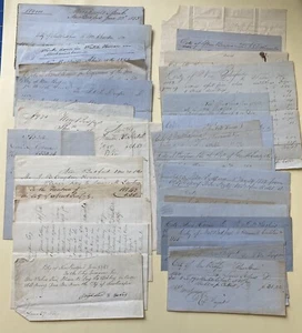 City of New Bedford MA Large Lot of 1850s-60s Treasurers Records James B Congdon - Picture 1 of 17