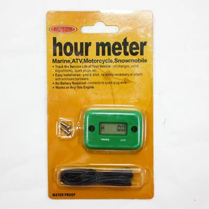 Inductive Waterproof Hour Meter Marine ATV Motorcycle Dirt Bike Ski Engine GREEN - Picture 1 of 8