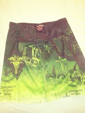 Mma Elite Men Green Graphic Shorts Size large. Hook and latch. "A10"