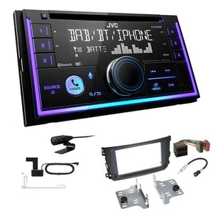 JVC KW-DB95BT Autoradio Bluetooth DAB+ für Smart ForTwo 2010-2015 schwarz - Bild 1 von 6