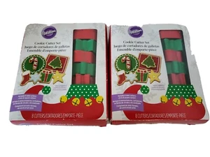 WIlton christmas Cookie Cutter 8 piece set Metal NEW LOT OF 2 - Picture 1 of 4