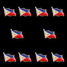 10PCS Asian Souvenirs Philippines Enamel Waving National Flag Brooch Tie Pins