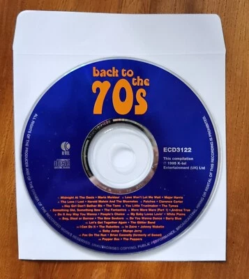 Back To The 70s 1995 cd, K-tel re-recordings, disc only. Brian Connolly The Tams - Image 1 of 3