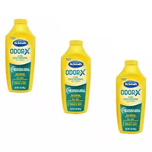 Dr. Scholl's Odor-x Sweat Absorbing Foot Powder, 7 Ounce - Pack of 3 - Picture 1 of 3