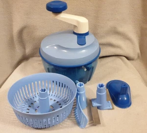 Tupperware Quick Chef blau Küchenhelfer Zerkleinerer Mixer Rührer neu - Bild 1 von 8