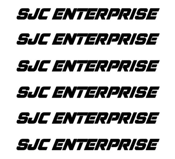 SJC ENTERPRISE    ( 6 )   Piece    Decal   DIE-CUT   Set   NEW - Image 1 of 1