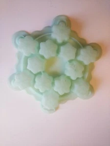 Wilton Snowflake Silicone Mold Baking Candy Chocolate Craft Soap 12 bite sz 1.5" - Picture 1 of 4