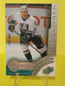 2001-02 SPx #91 Timo Parssinen RC /999 Anaheim Mighty Ducks - Picture 1 of 2