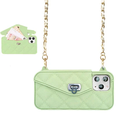 Para iPhone 17 Pro Max 16 15 14 13 Bolso de Mano Cartera Estuche Correa para el Hombro Foto 1 de 4