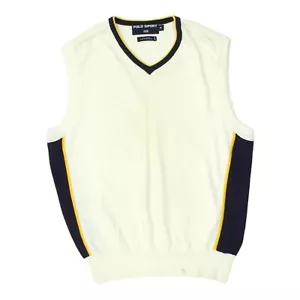 Polo Sport Herren weiß ärmellose Weste | Vintage High End Designer Pullover Vintage - Bild 1 von 3