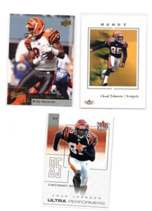 (LOTE DE 3) CHAD JOHNSON/OCHOCINCO 2009 UD, 2003 AVANT, 2004 ULTRA (BENGALS) - Imagen 1 de 1