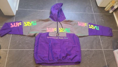 VTG SURF STYLE 90'S WINDBREAKER PULLOVER OSFA MADE IN USA INTERPLANETARY GEAR - Image 1 of 4