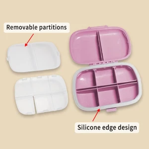 Pill Box Organizer Medicine Storage Travel Container Case 8 Compartments Holder - Picture 1 of 11