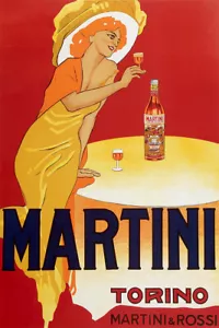 Martini Torino Ad Lady Vintage Wall Art Home Decor - POSTER 20x30 - Picture 1 of 4
