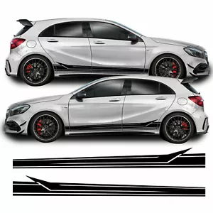 Pfeil Unterseite Seitenstreifen Grafik für Mercedes A Klasse A45 Vinyl Aufkleber Aufkleber - Bild 1 von 3