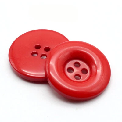 10Pcs Round Resin Sewing Buttons 4-Hole Material for Overcoat Trench Coat Decor - Image 1 of 4