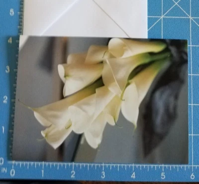 Calla Lily Flowers Blank Greeting Card - Image 1 of 3