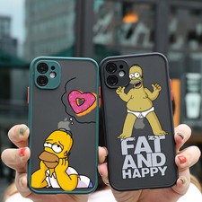 Cartoon Simpson-Pattern Phone Case for iPhone 12 11 Pro Max XR X 8 7 6 Plus